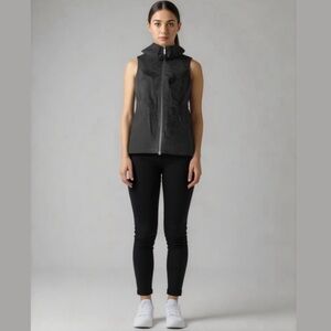 Anatomie Black Vest XS Zip Up Cinch Waist
